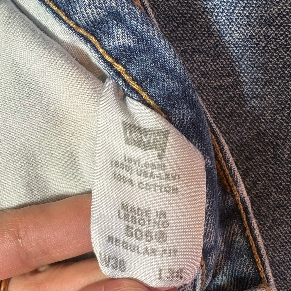 LEVI’S 505 Regular Fit Blue Jeans - Picture 12 of 12